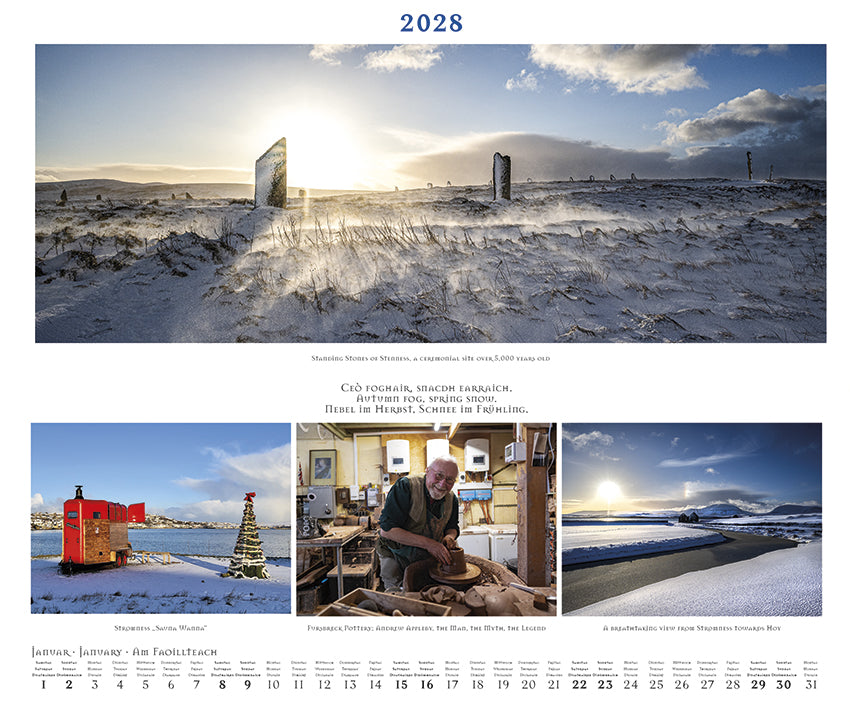 Heinz Fesl Panorama Wandkalender „A Taste of Paradise" Schottland 2027