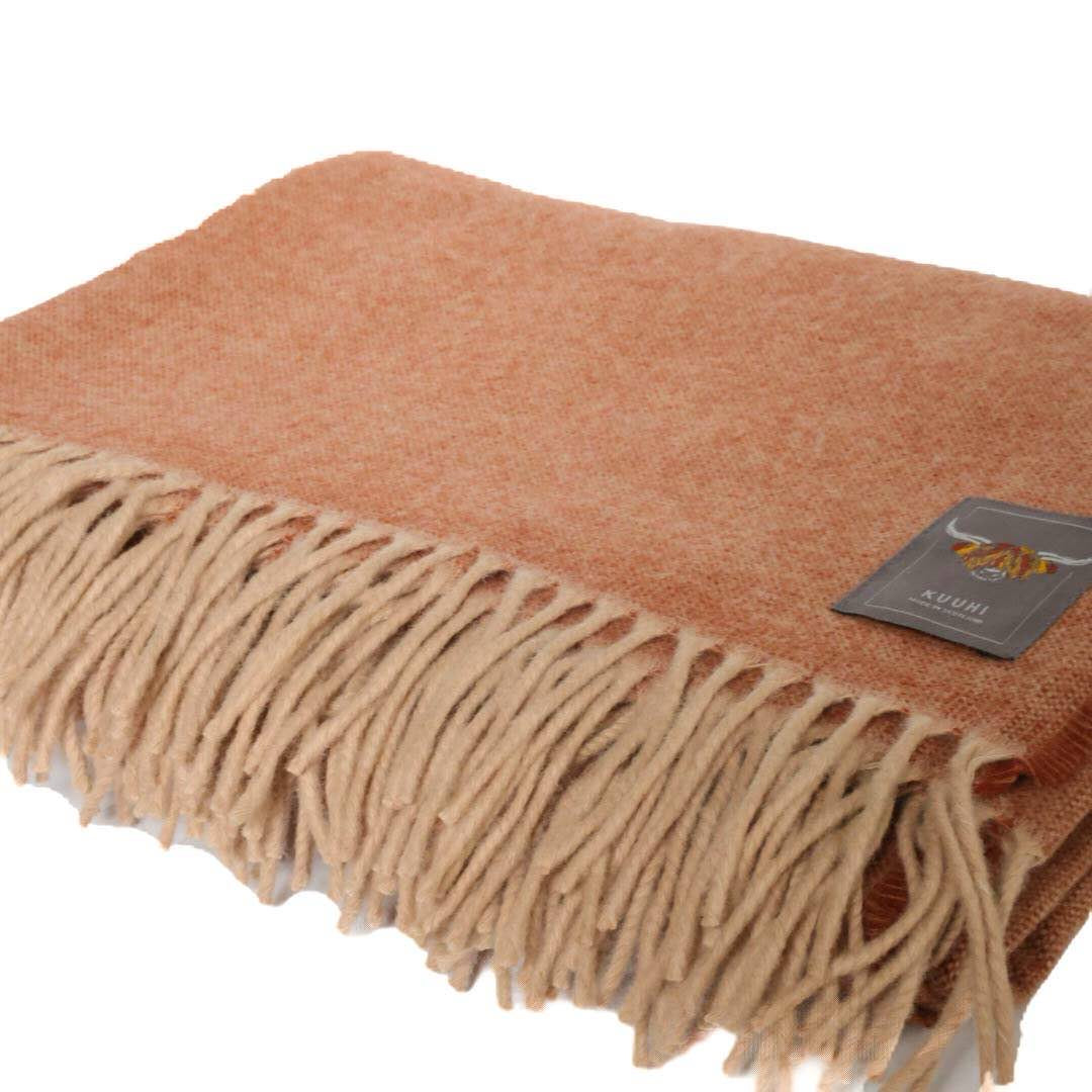 Bedspread 100% virgin wool brown
