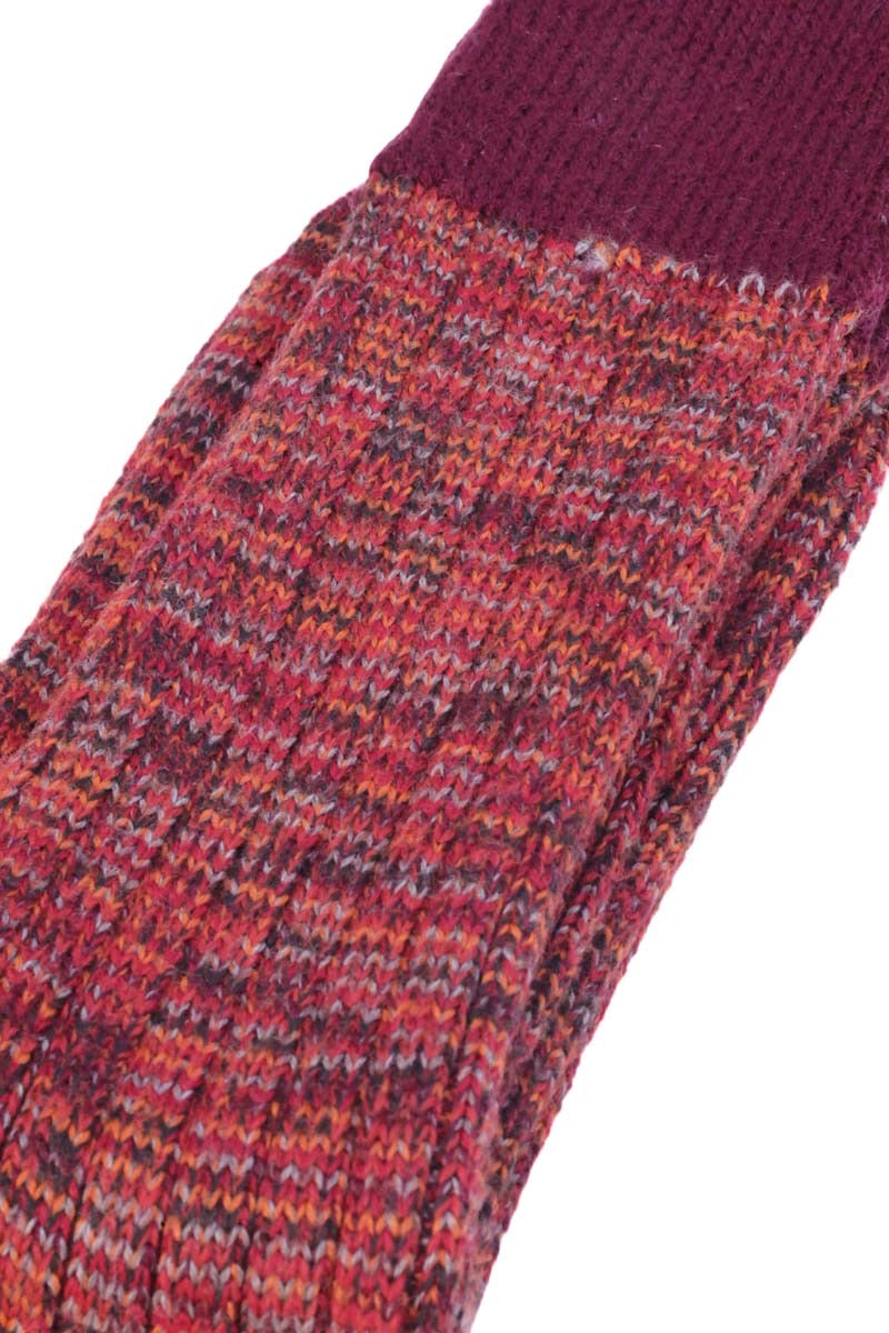 Merino Socken Herren | Bunt Weinrot