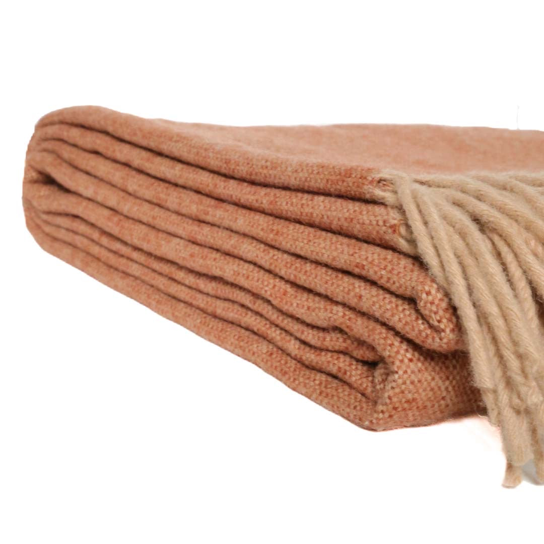 Bedspread 100% virgin wool brown