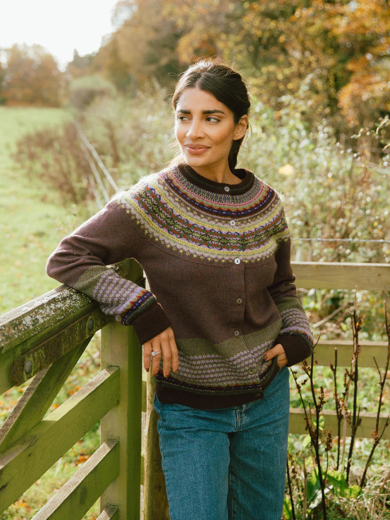 Eribé Damen Alpine Strickjacke Heide