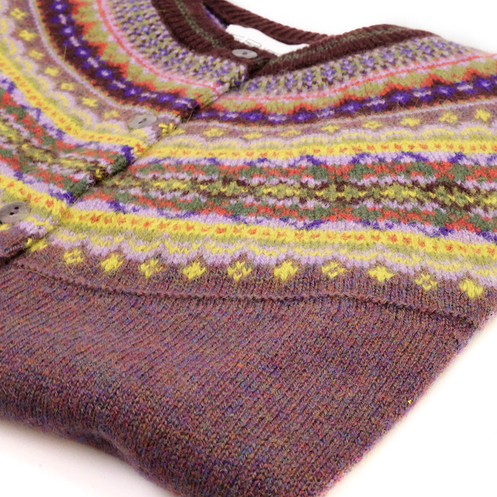 Eribé Damen Alpine Strickjacke Heide  | Merino & Alpaka | Made in Scotland