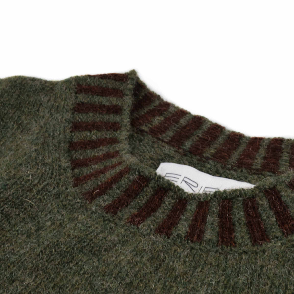 Eribé Bruar Pullover Green Lichen | 100% Shetlandwolle | Made in Scotland
