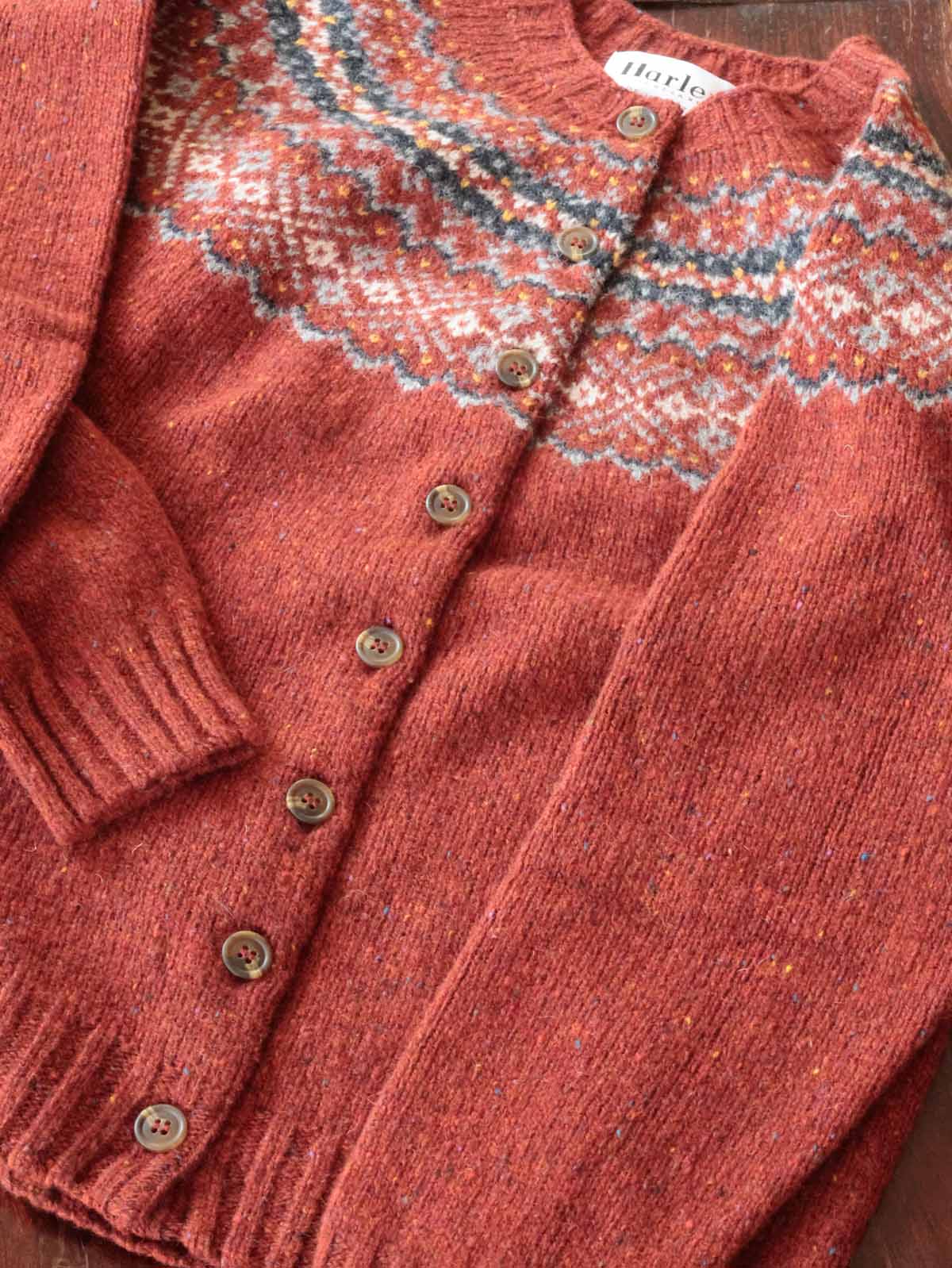 Fairisle Strickjacke | Reine Schurwolle