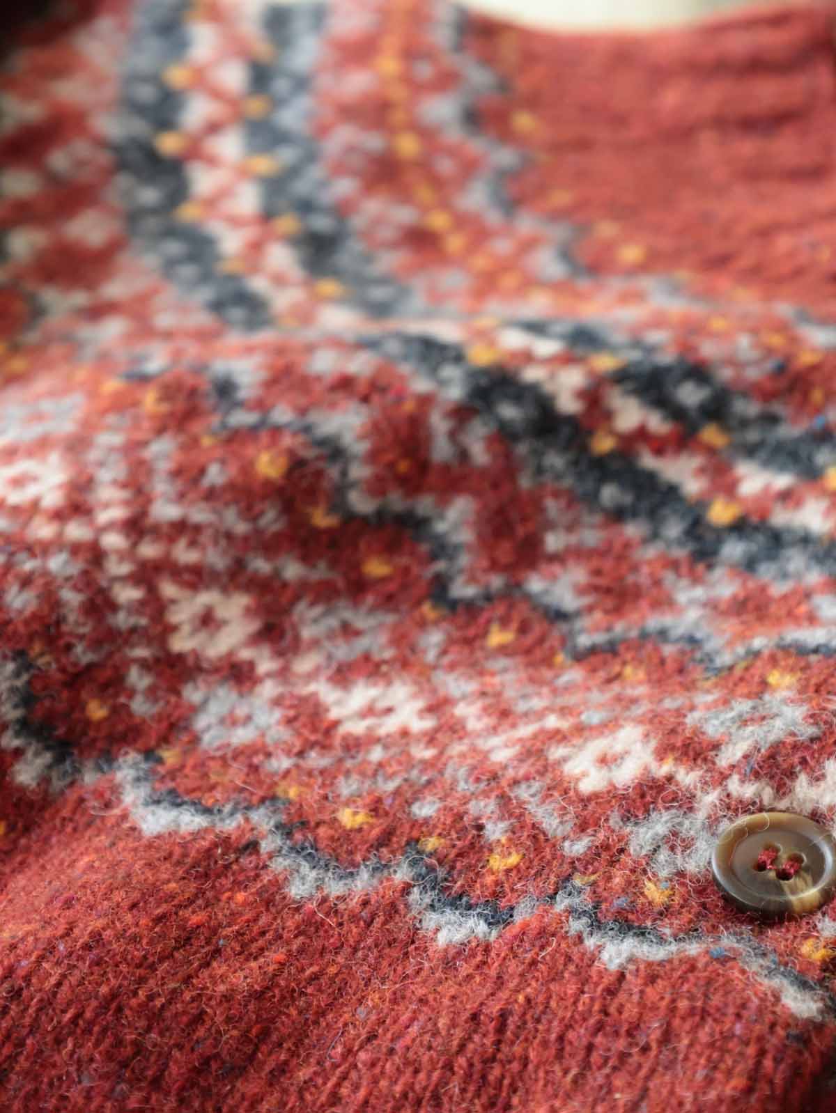 Fairisle Strickjacke | Reine Schurwolle