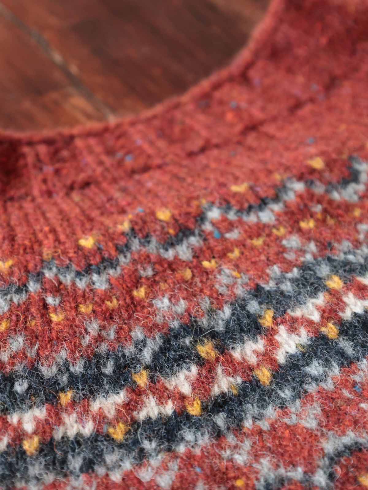 Fairisle Strickjacke | Reine Schurwolle