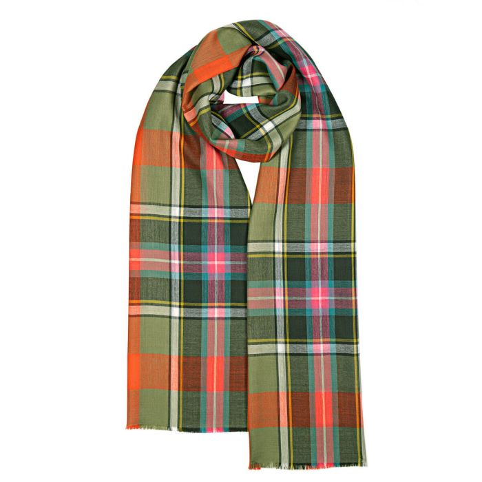 Fine Merino Stola Bruce of Kinnaird Ancient Tartan Lochcarron