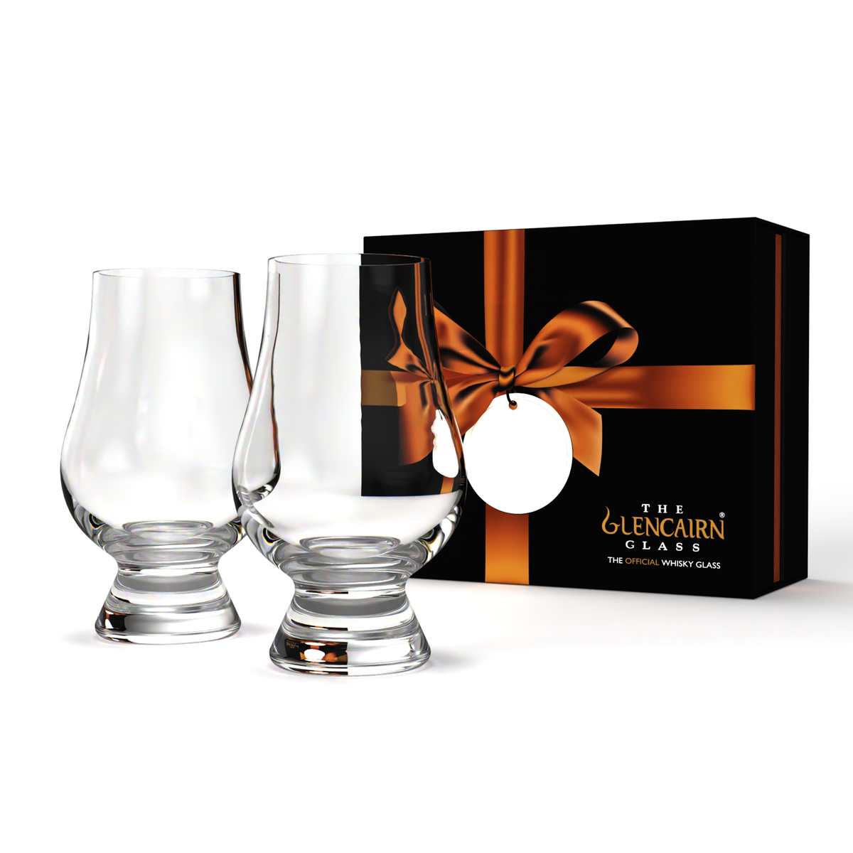 Glencairn Whisky Gläser 2er Set — 2 Glencairn Gläser in schwarzer Geschenkbox, Made in Scotland