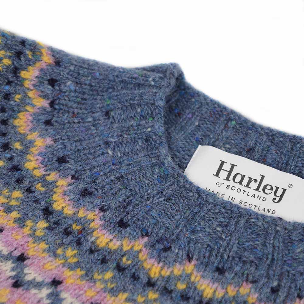 Pull Harley pour femme NepTwist bleu clair à col