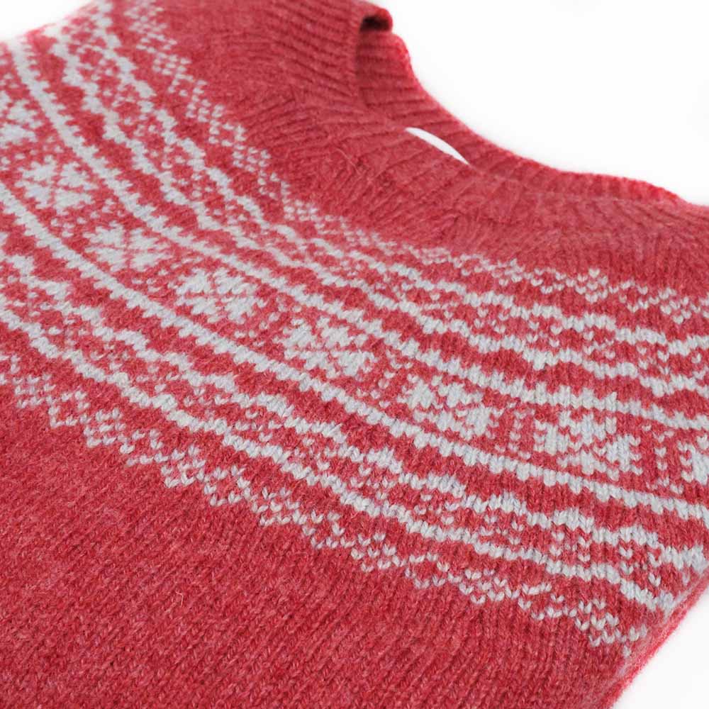Harley-Scotland-Damen-Fairisle-Pullover-Pastel-Rosa-muster