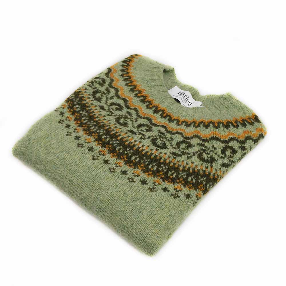 Harley-Scotland-Damen-Fairisle-Pullover-Sage
