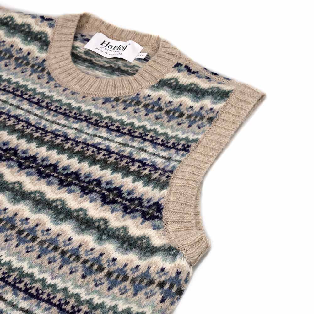 Harley Scotland - Gilet sans manches pour femme - Motif Fair Isle - Beige - page