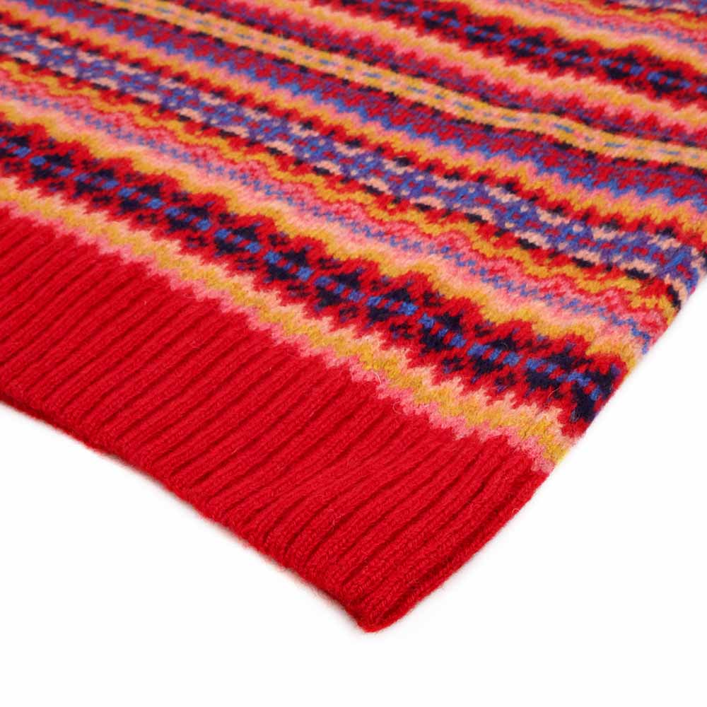 Damen Pullunder Rot Harley FairIsle