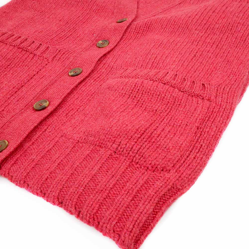 Harley-Scotland-Damen-Strickjacke-Rosa-taschne