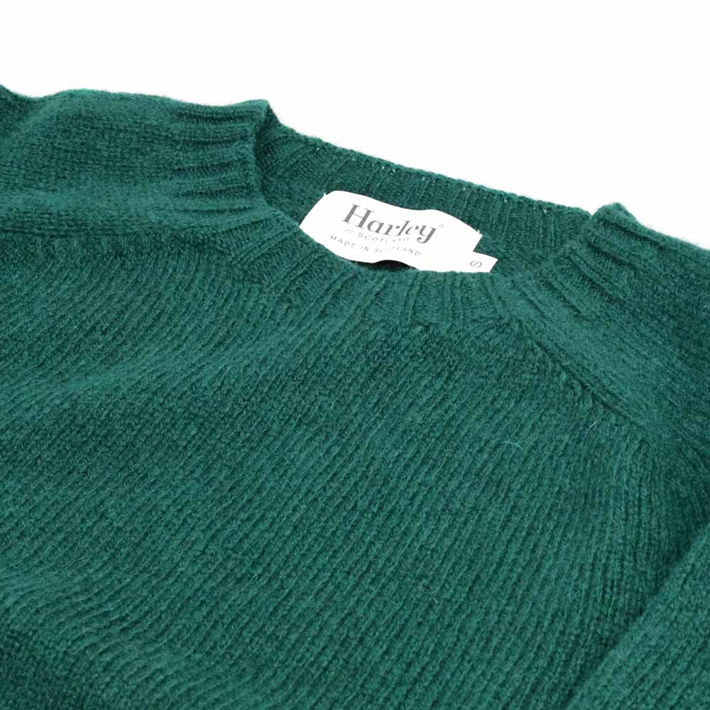 Harley of Scotland Herren Pullover Racing Green Schurwolle kragen