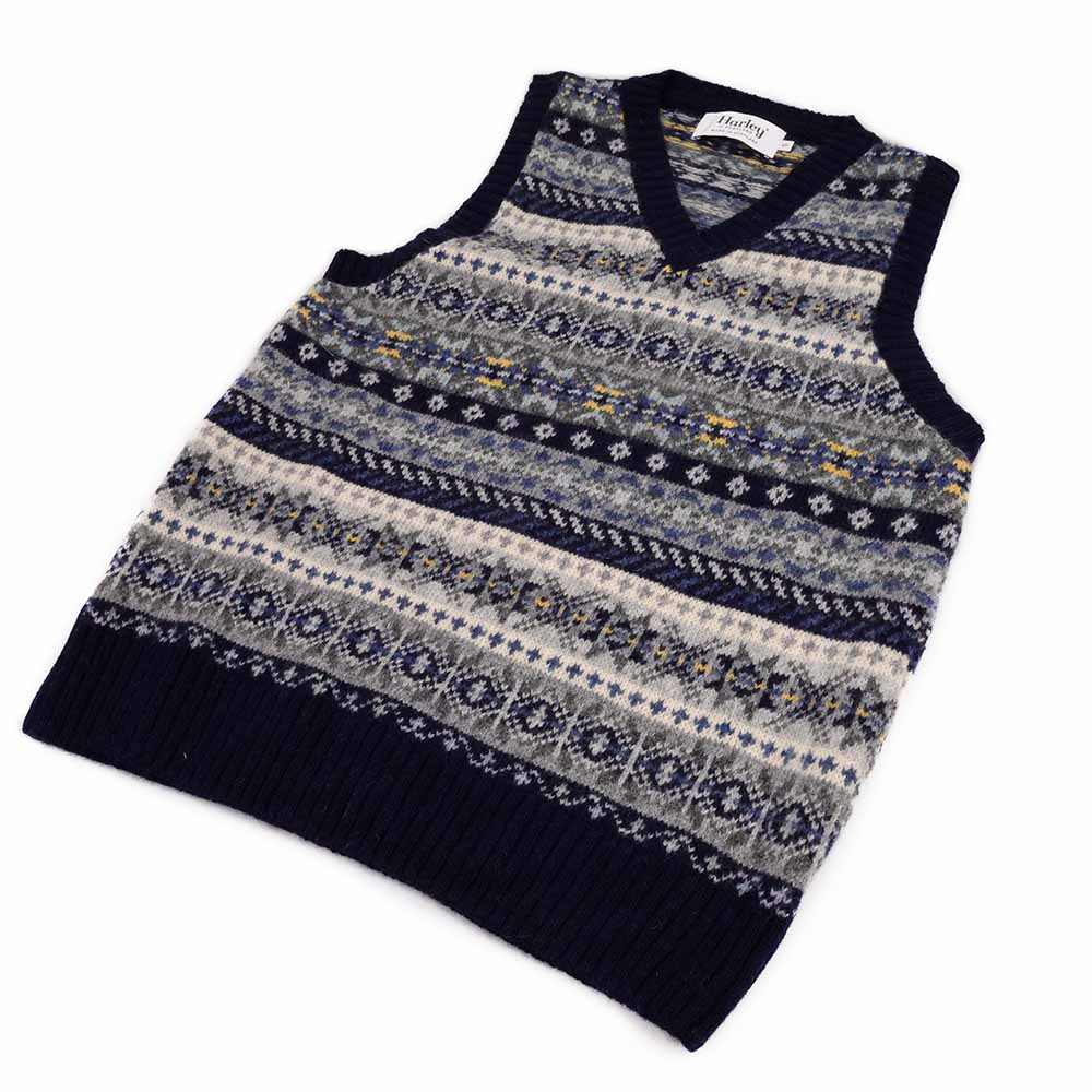 Pullunder Herren Blau Fairisle Harley