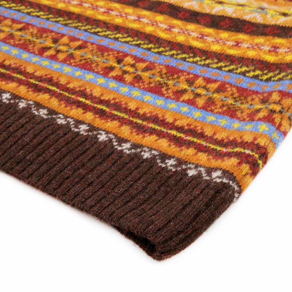 Harley Scotland - Gilet sans manches pour homme - Motif Fair Isle - Marron - À la taille
