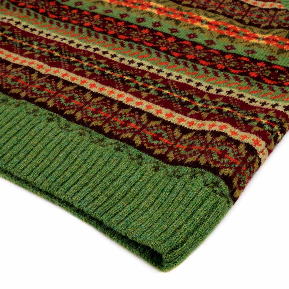 Harley-Scotland-Herren-Pullunder-Fairisle-Muster-Grun-Taille