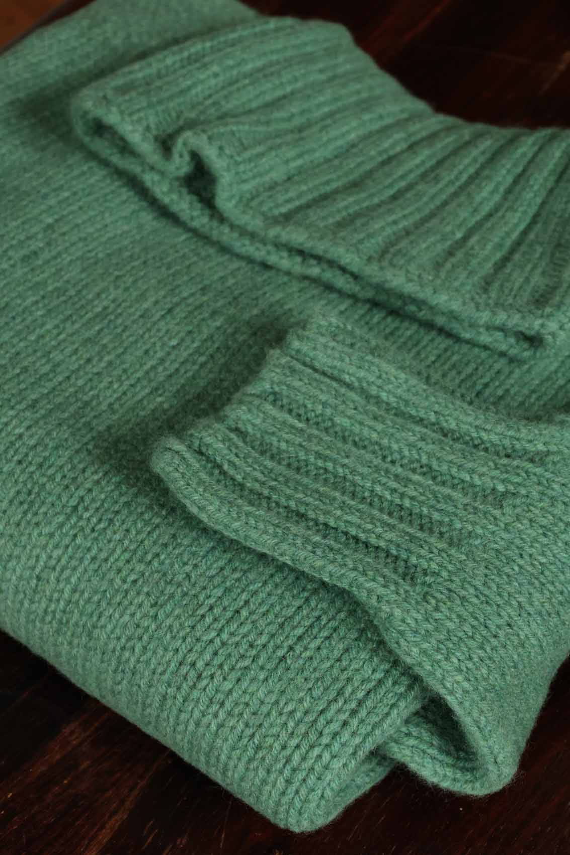 Damen Wool Pullover mit Rollkragen | Reine Lammwolle Grün