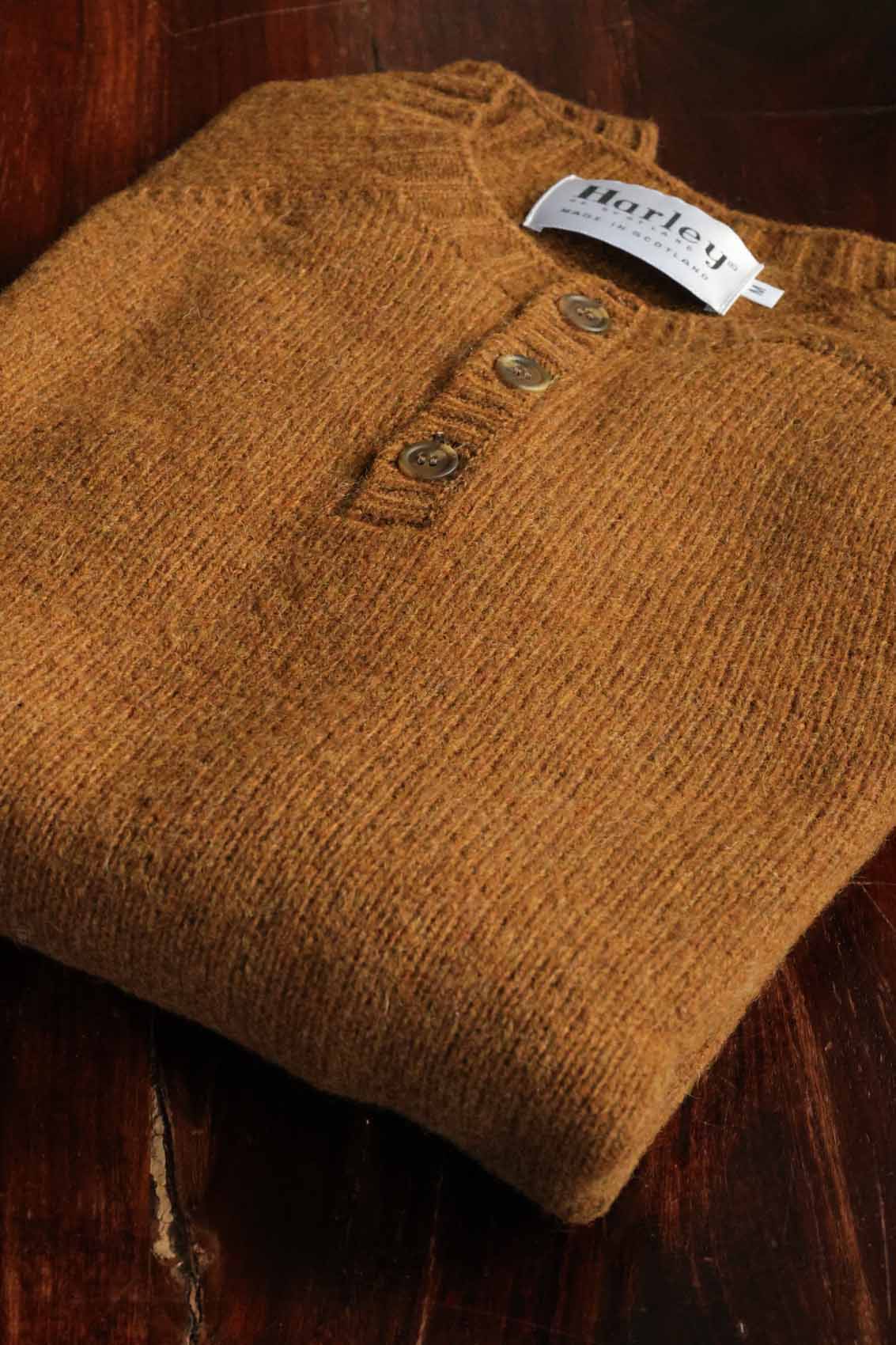 Harley-of-Scotland-Pullover-Herren-mit-Knöpfe