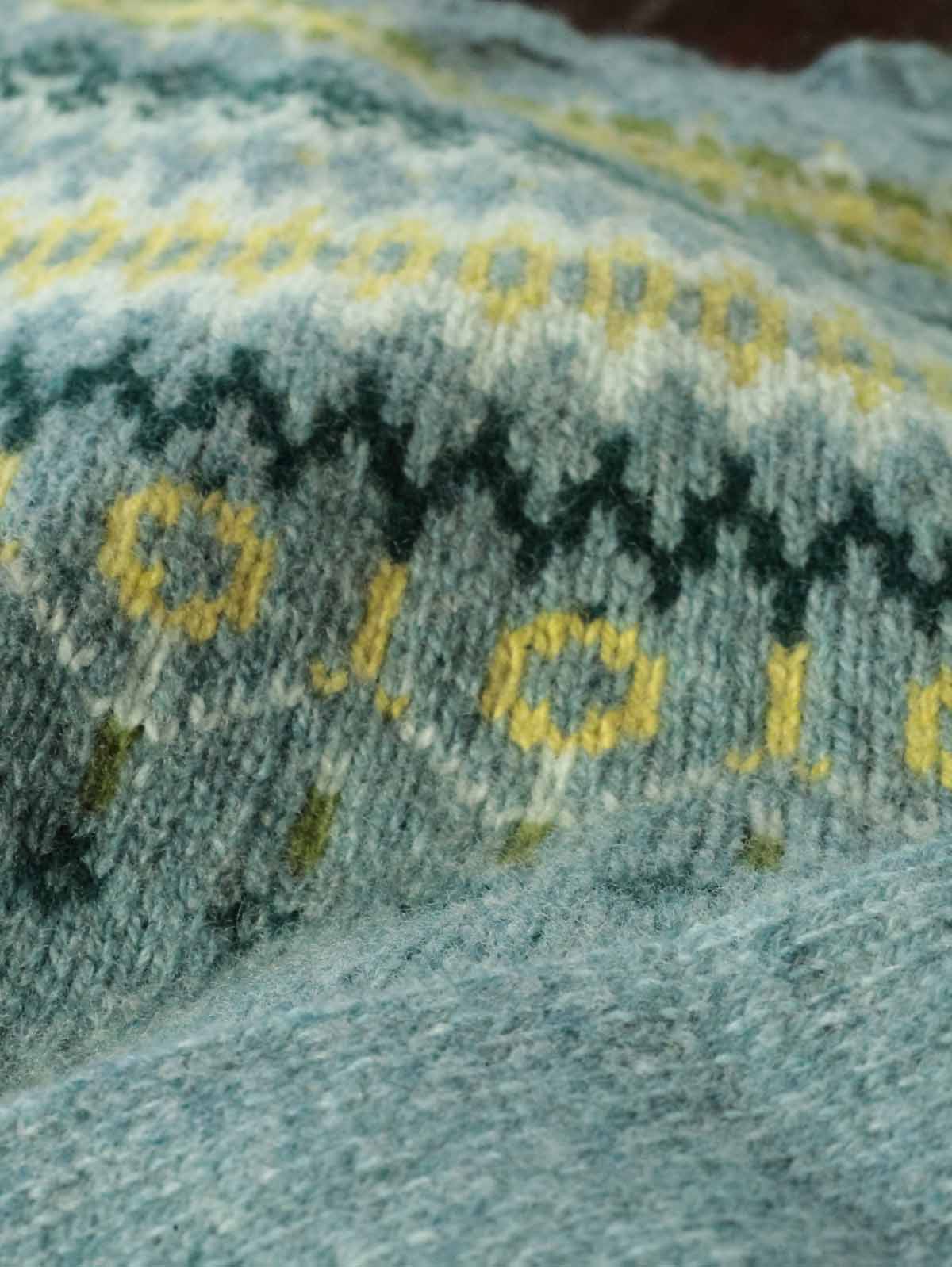 Fairisle Pullover | Superfine Lammwolle Pastel Grün