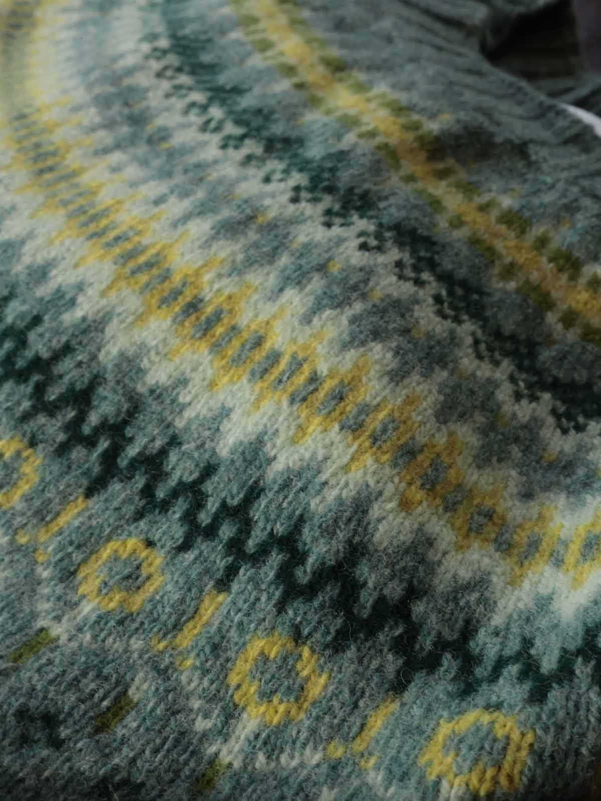 Fairisle Pullover | Superfine Lammwolle Pastel Grün