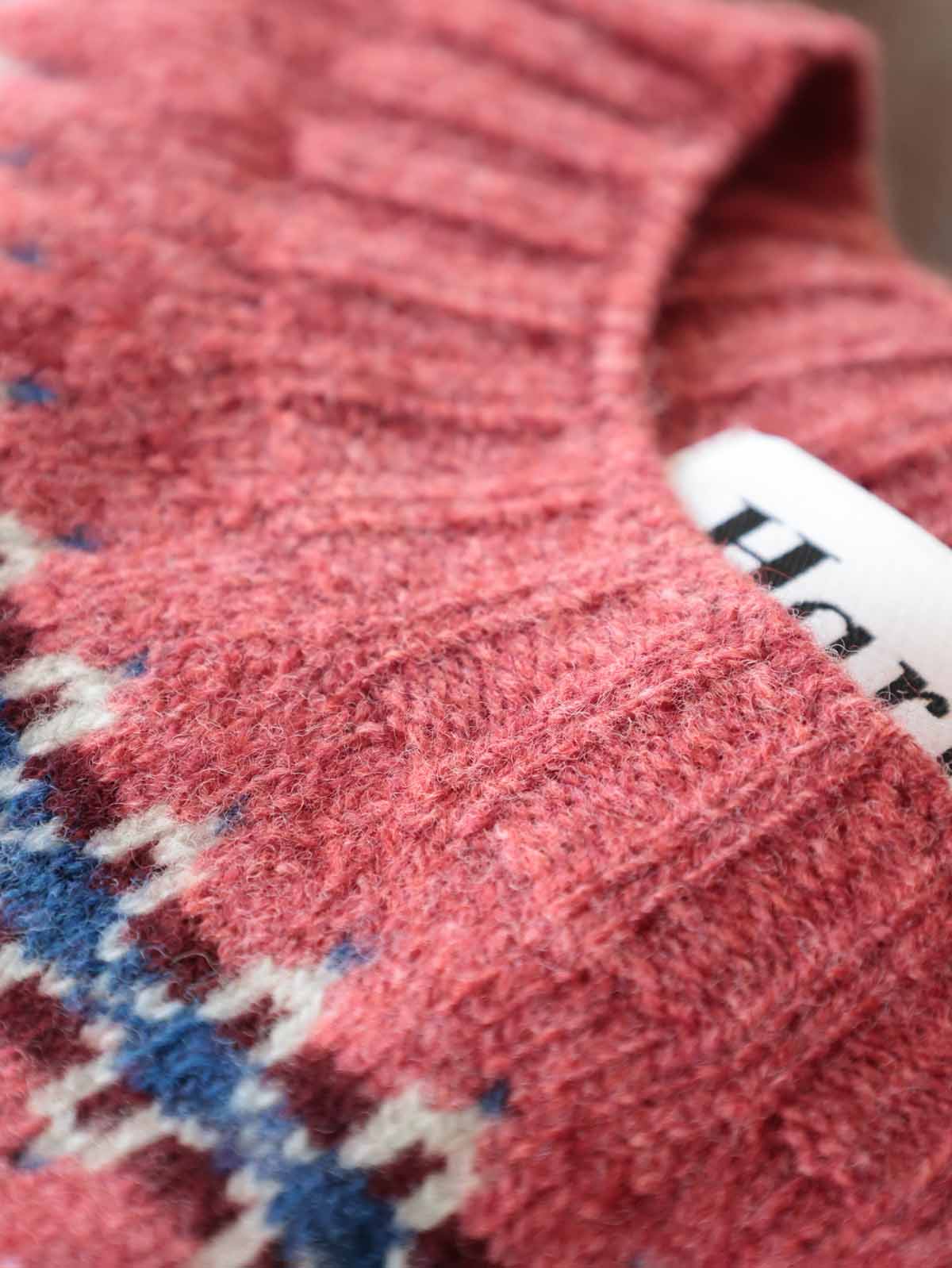 Fairisle Pullover | Superfine Lammwolle Pastel Rosa