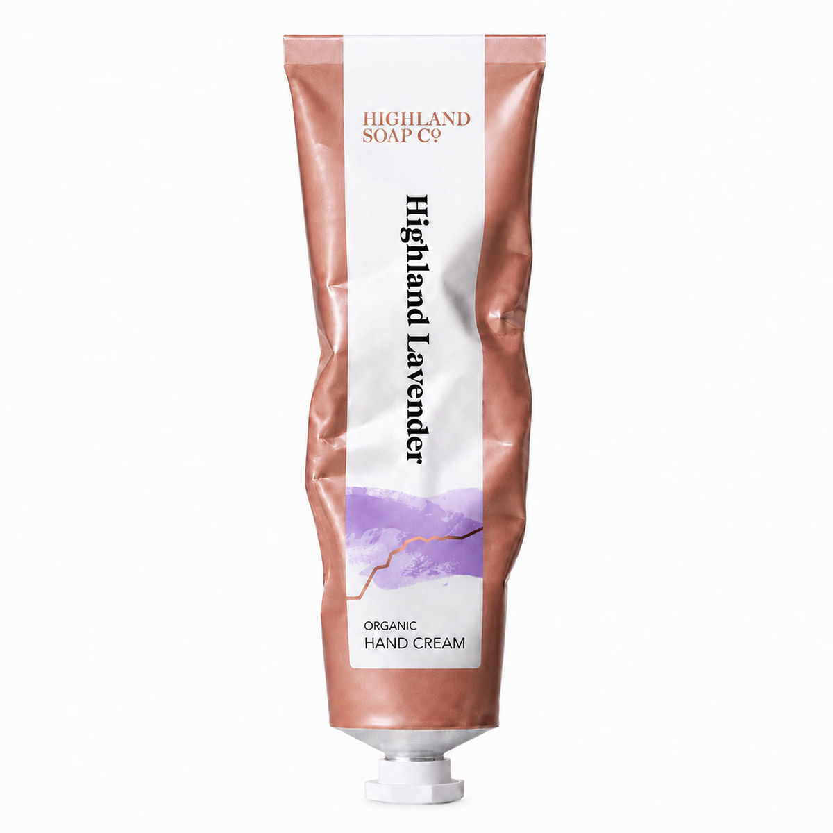 Organische Handcreme Highland Lavendel 70ml — Tubenansicht, The Highland Soap Company