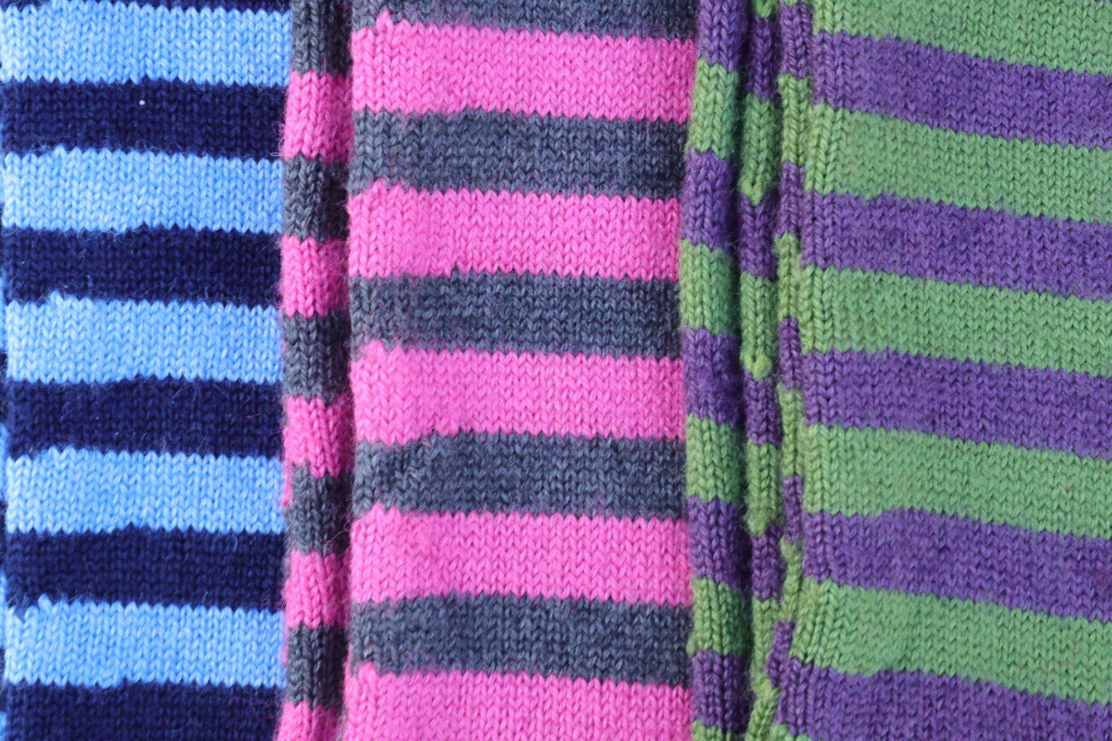 Gestreifte Socken Damen | Rosa und Grau