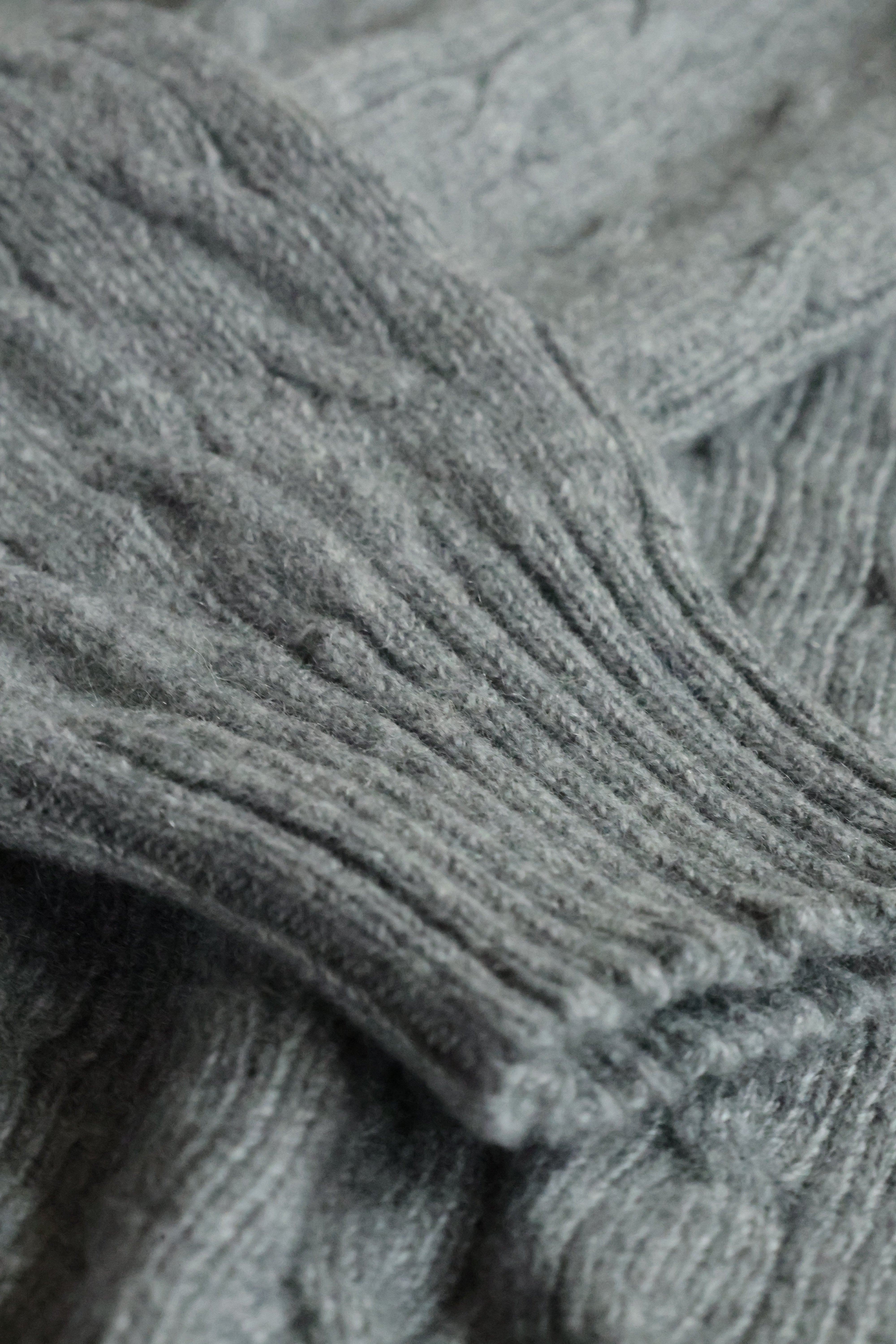 Kaschmir Kabelstrickpullover Grau | Herren