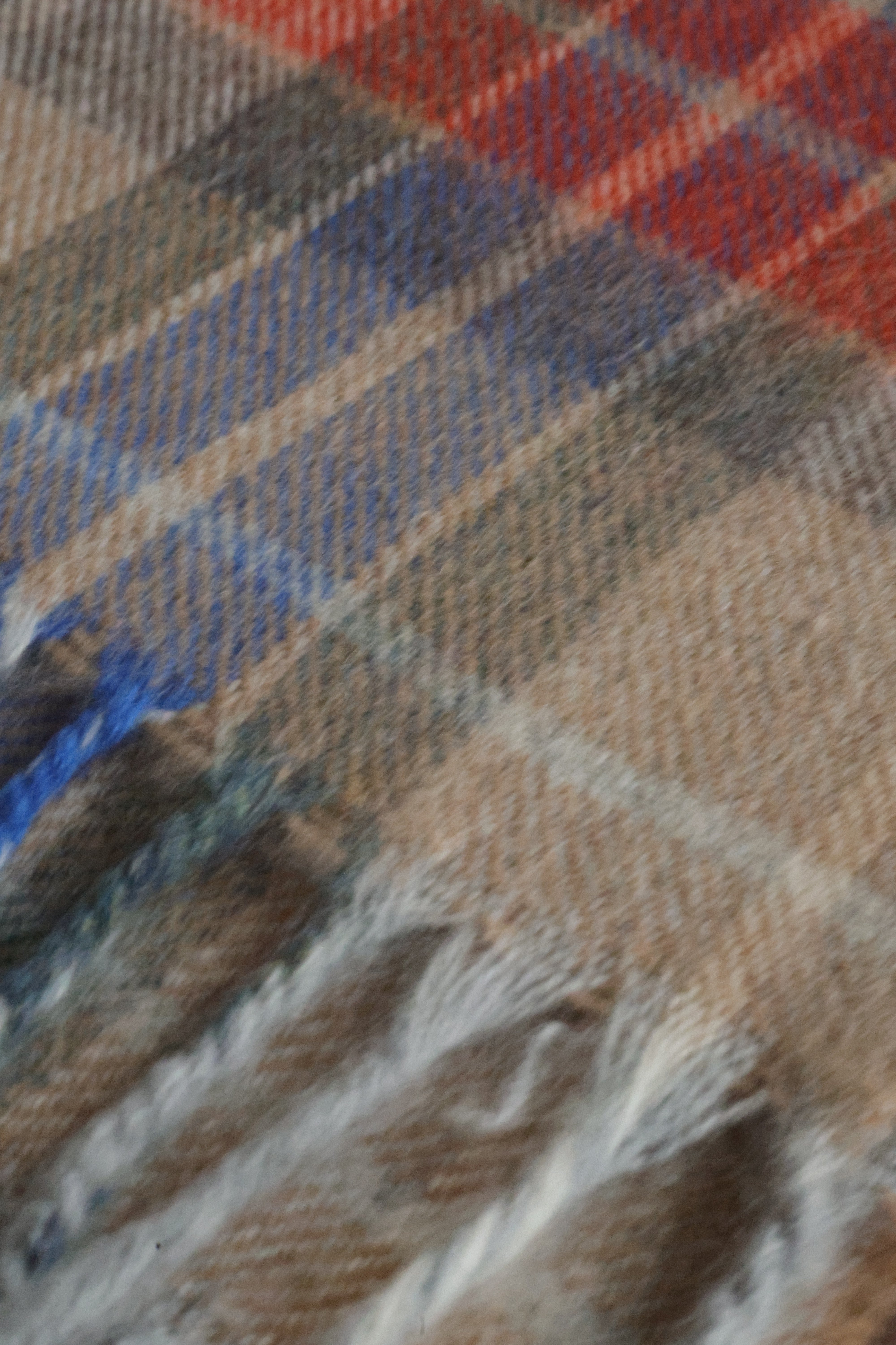 Kaschmirschal Tartan Elgin | Beige, Orange Blau