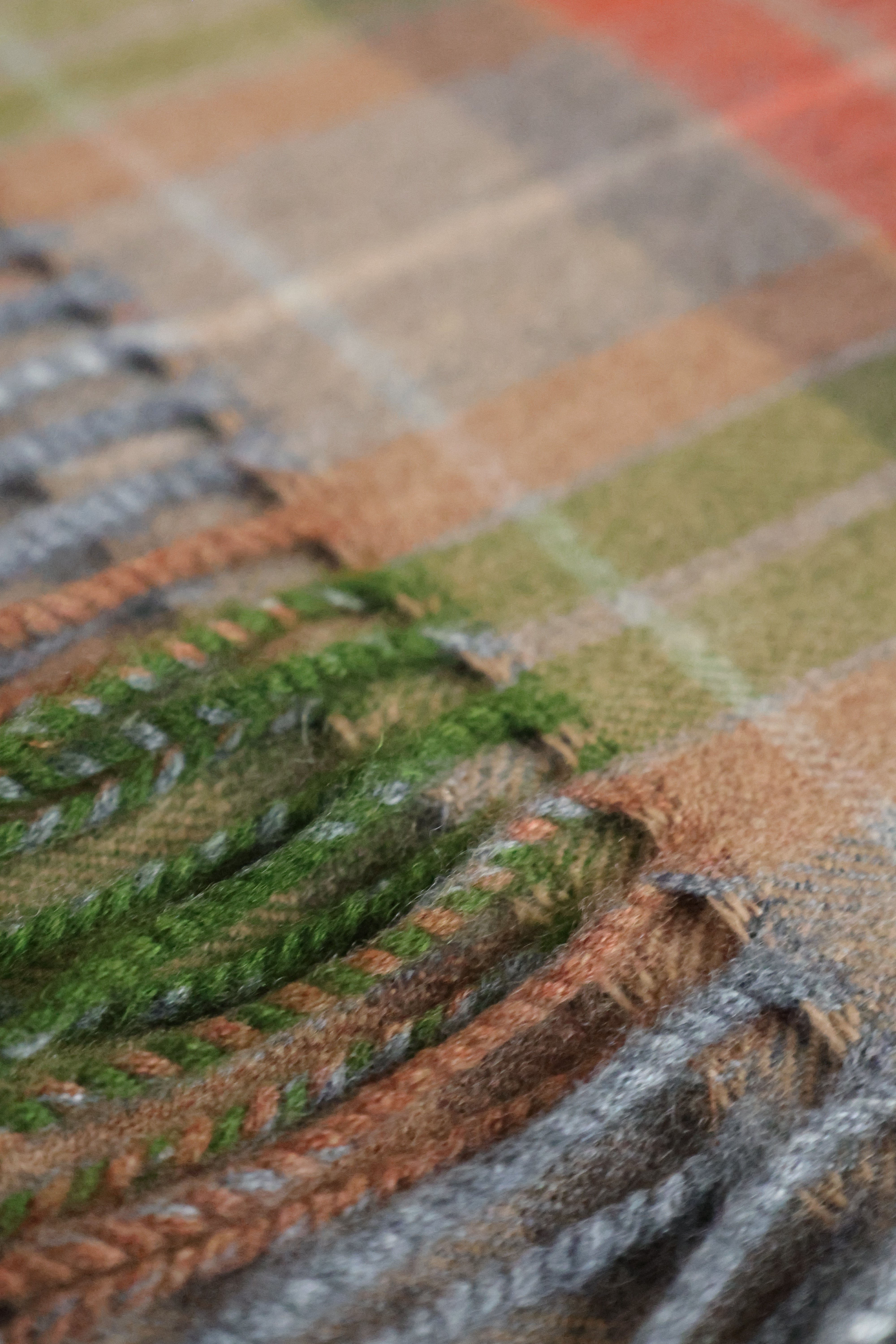 Kaschmirschal Tartan Thurso | Beige, Orange Grün