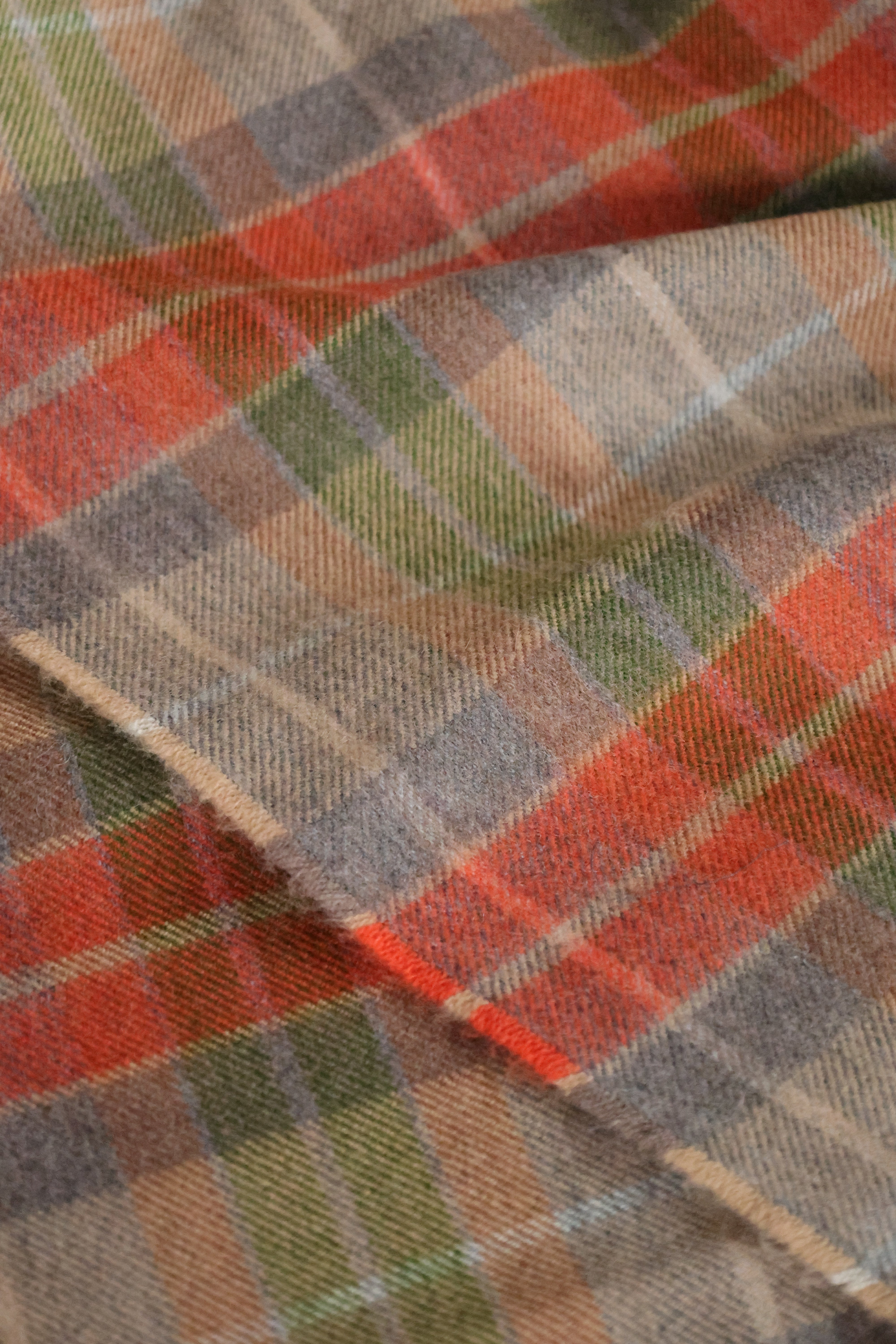 Kaschmirschal Tartan Thurso | Beige, Orange Grün