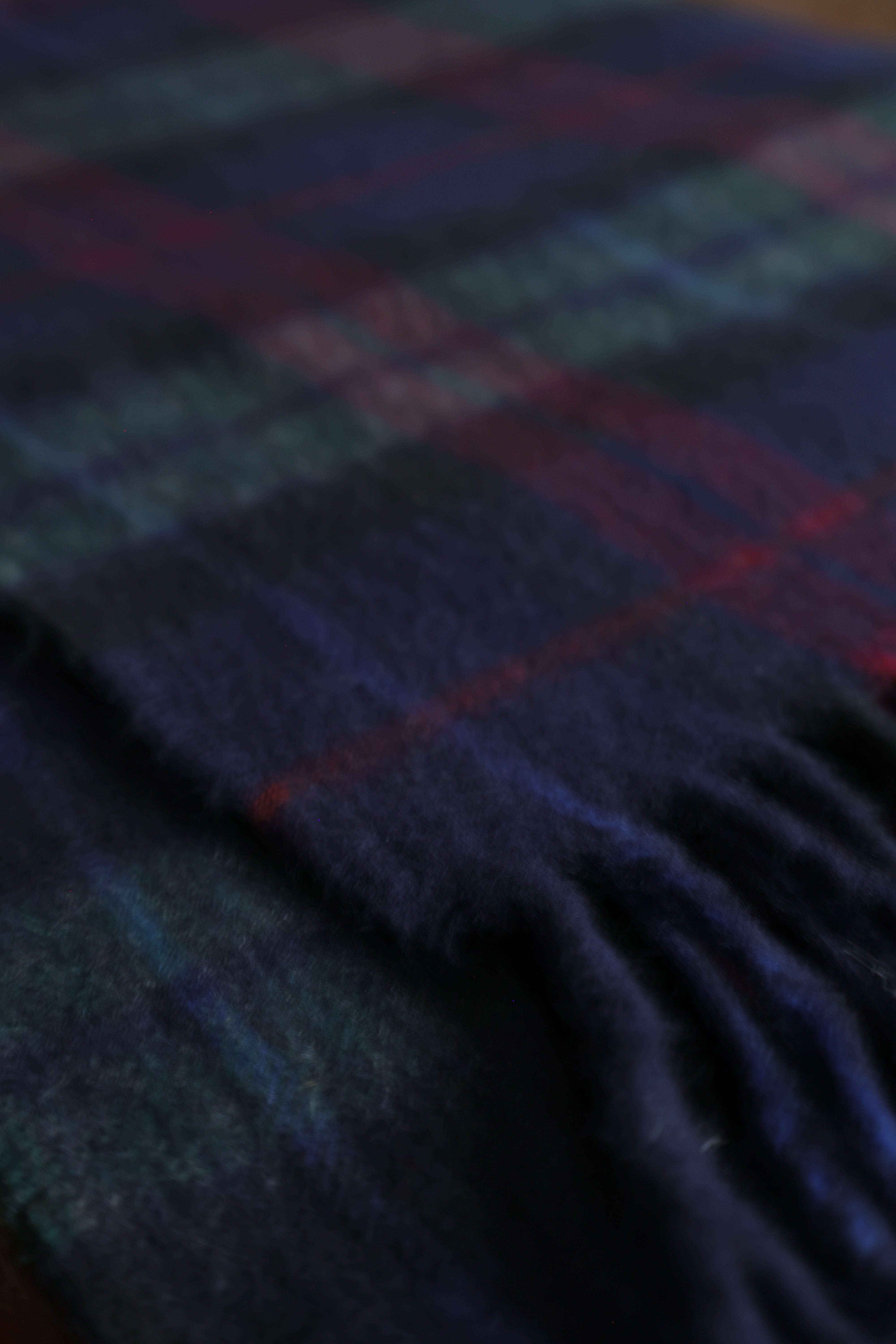 Cashmere Scarf Modern Tartan Dunkeld | Blue Green Red