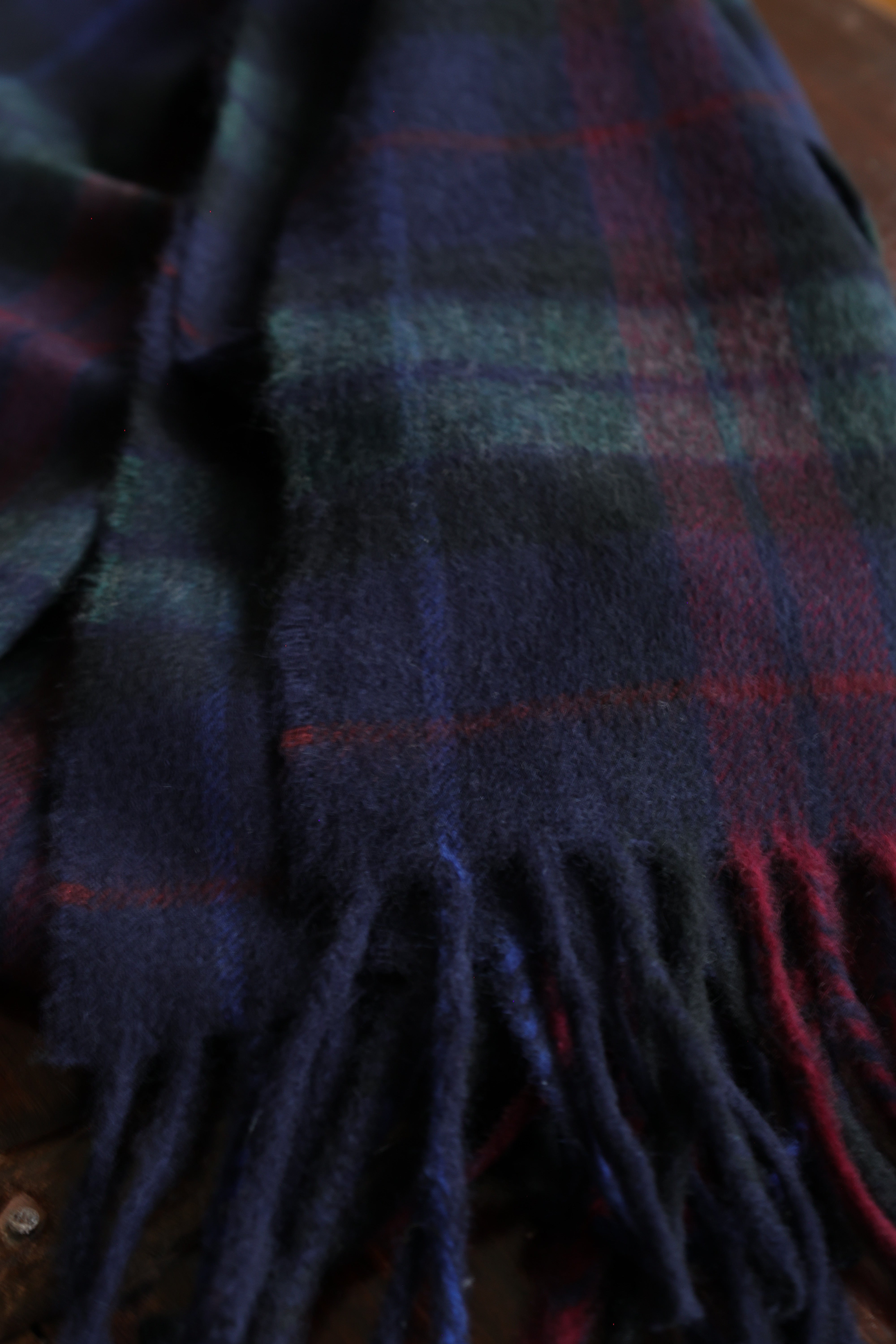 Cashmere Scarf Modern Tartan Dunkeld | Blue Green Red