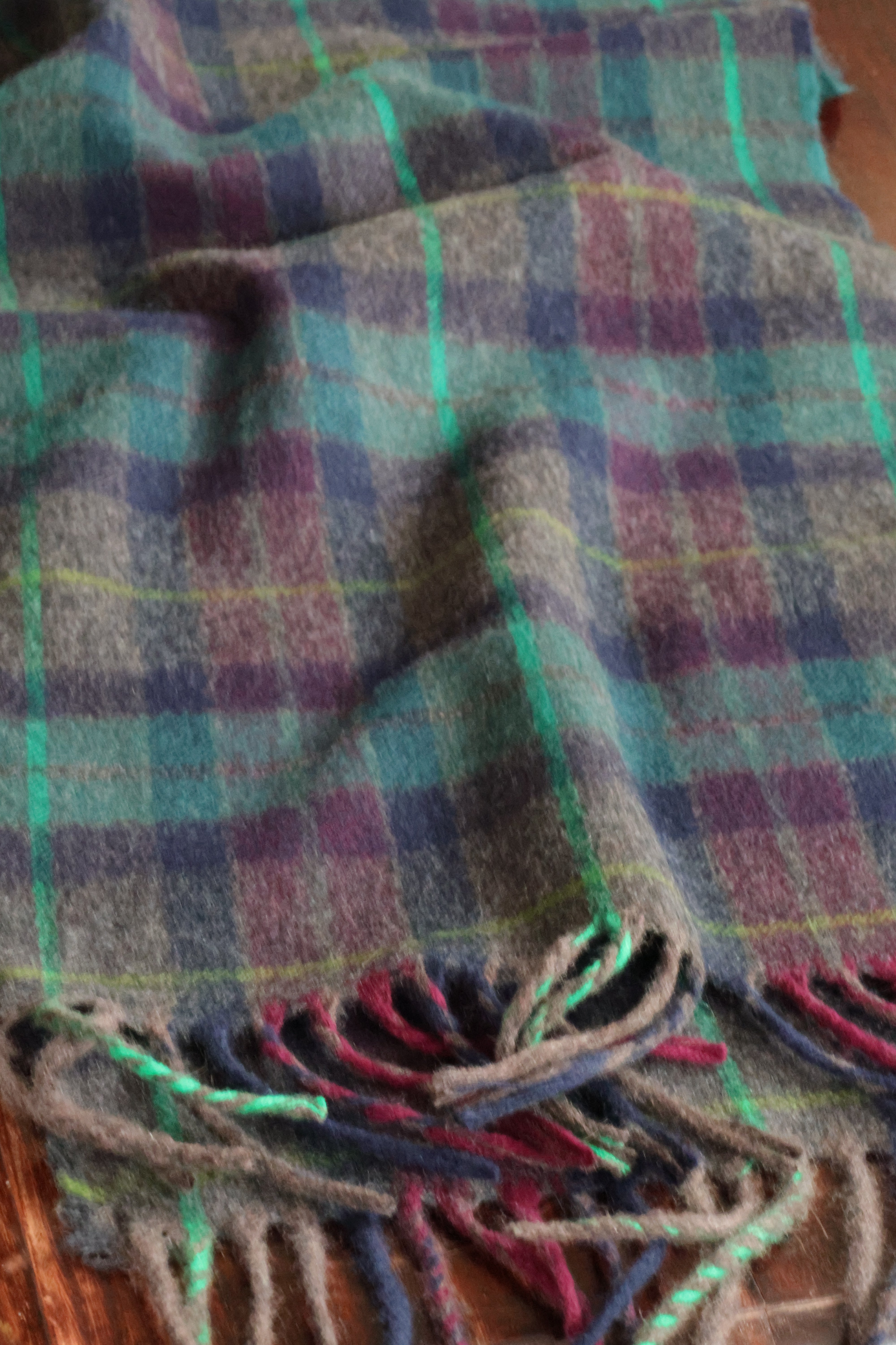 Kaschmirschal Modern Tartan Girvan | Braun Grün Rot