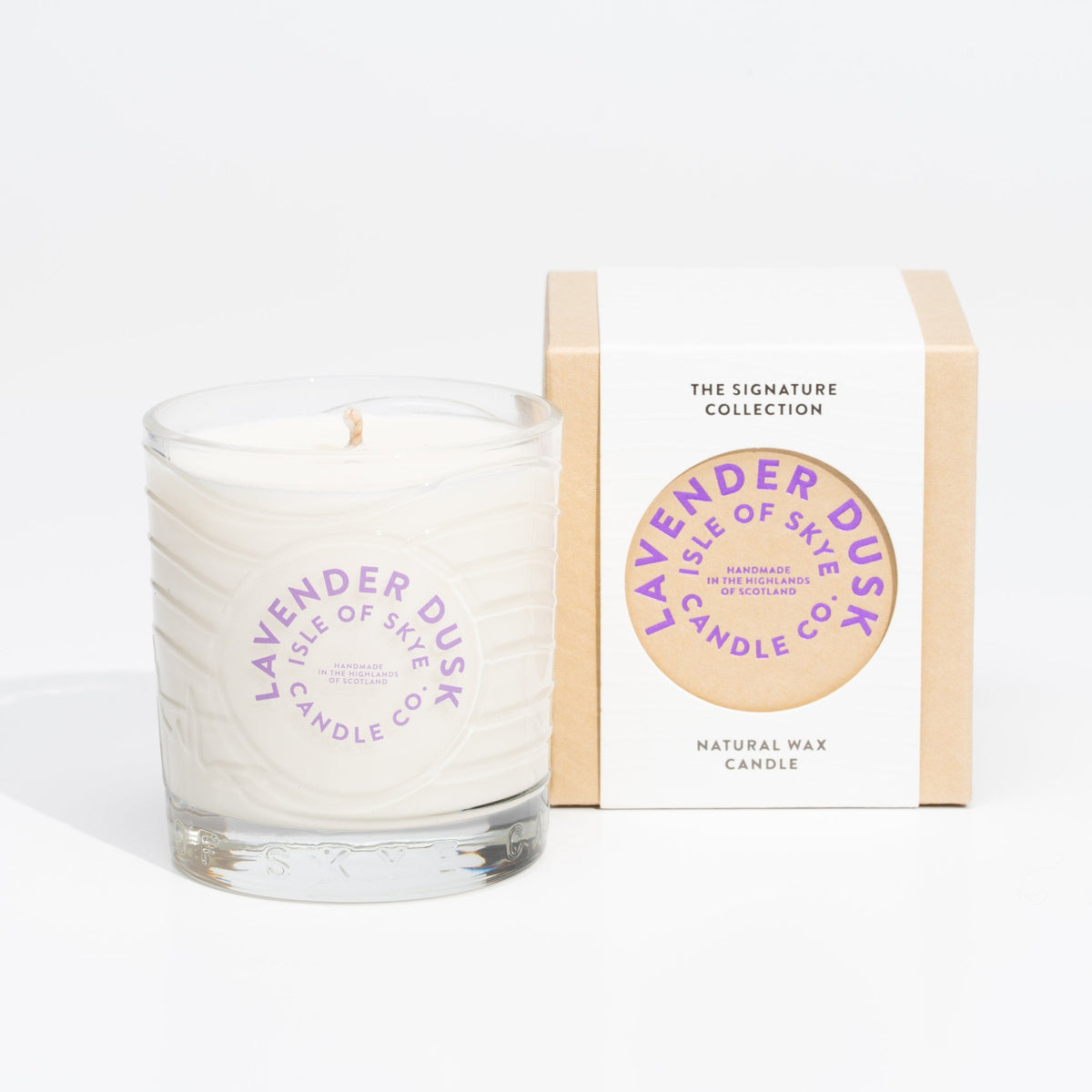 Isle of Skye Candles Lavender Dusk Duftkerze im Insel Tumbler – Seitenansicht