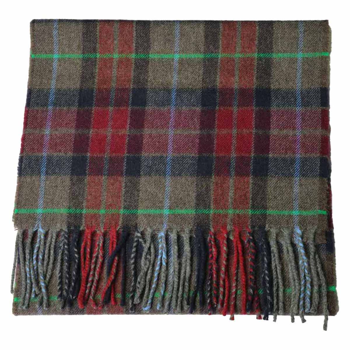 Tartan Kaschmirschals | Modern Schottenkaro Glamis | Braun Rot Blau