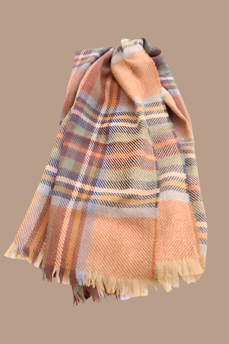 Wool Cashmere Scarf Stewart Olive