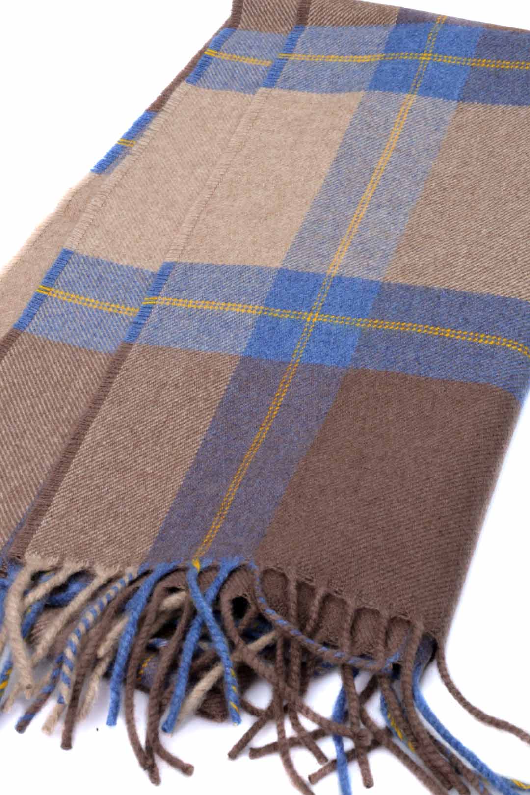 Kaschmirschal Kariert Beige