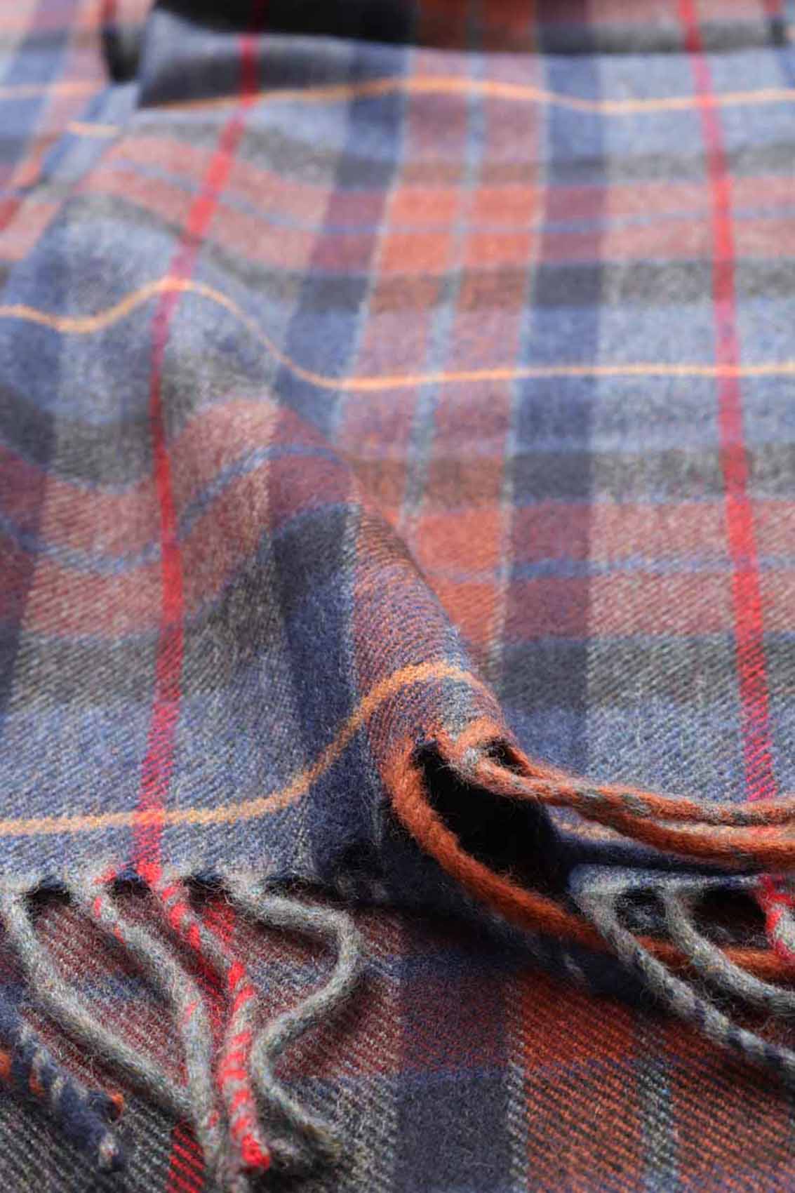 Tartan Kaschmirschal | Modern Schottenkaro Edinburgh | Blau Grau Rot