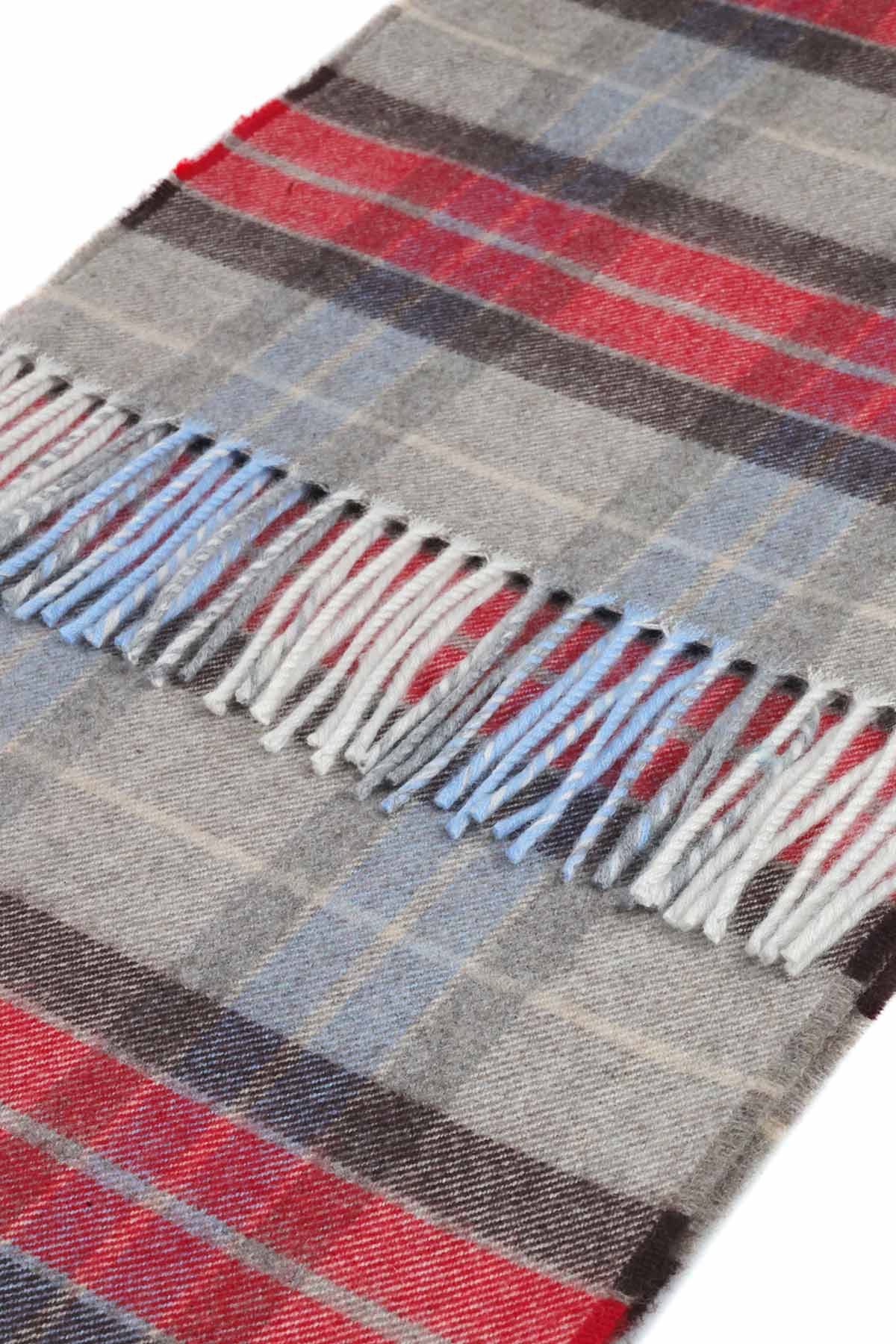 Kuuhi Kaschmirschal Cuillin Hills Brown Rot Tartan