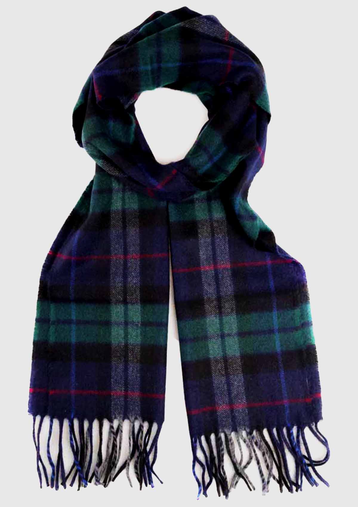 Kuuhi Kaschmirschal Dunvegan Blau Grün Tartan