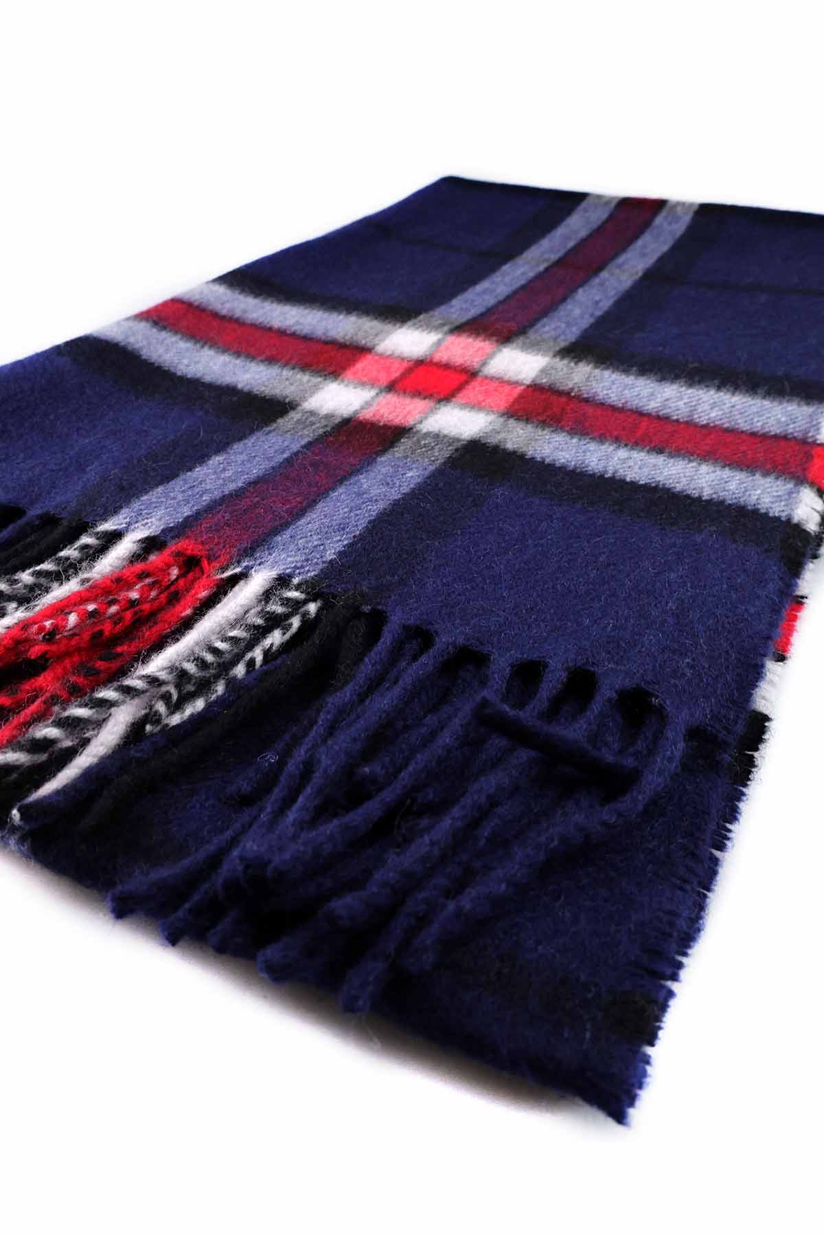 Kinabla Kaschmir stola-thomson tartan blau rot weiss