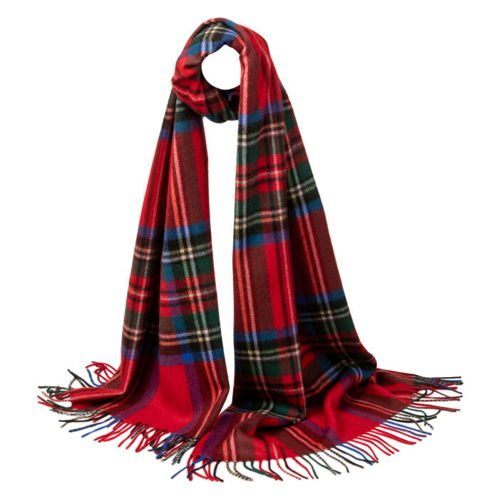 Large Cashmere Scarf | Royal Stewart Red Check