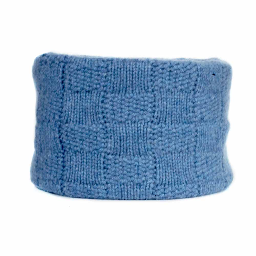 Kaschmir Loopschals Denim Blau | Karierter