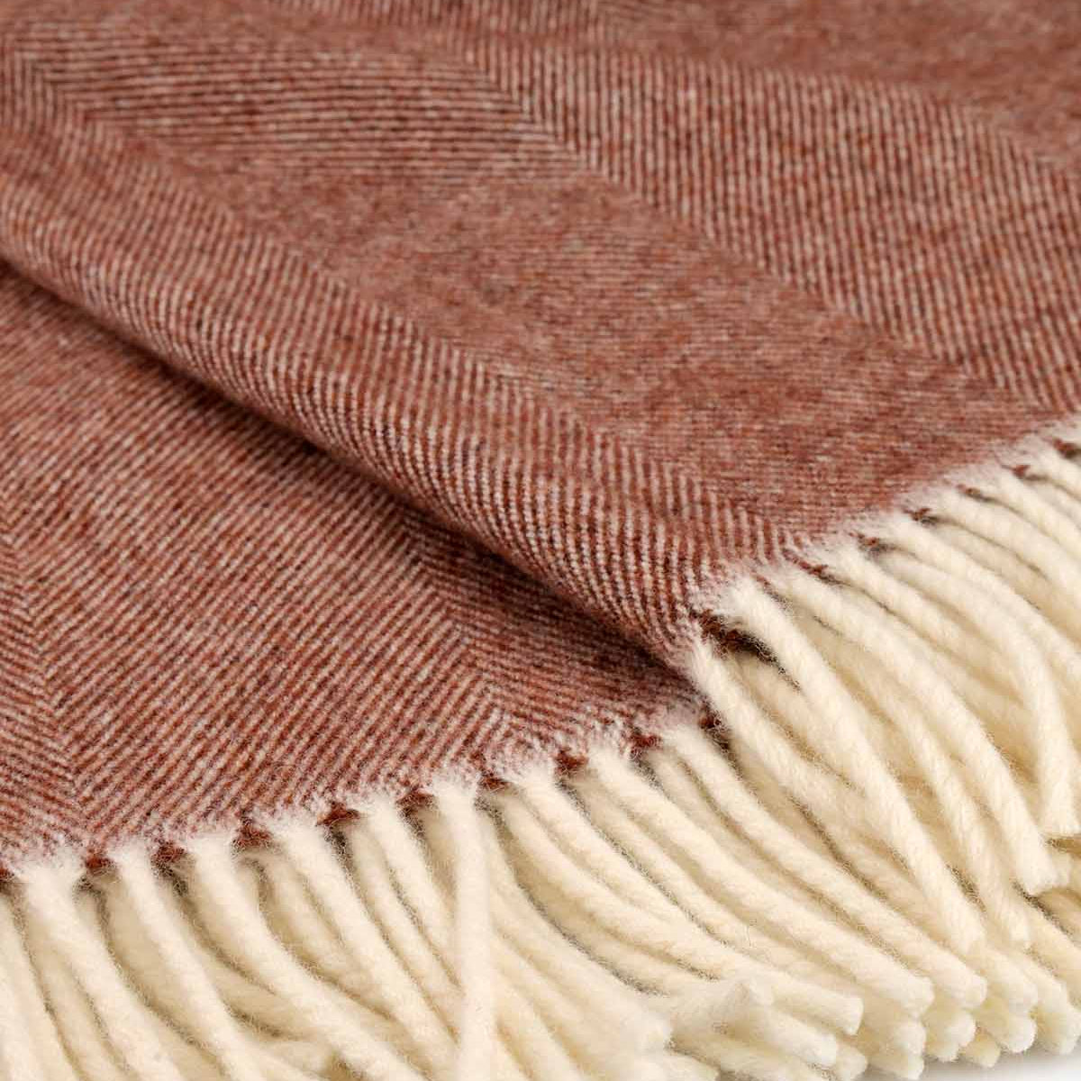 Alba Merino Wolldecke Kastanie Braun | Kuuhi Scotland