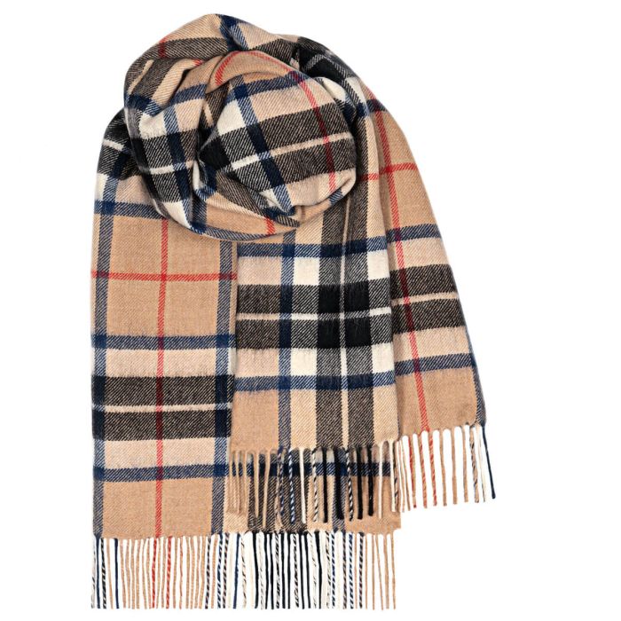 Poncho lambswool tartan Blackwatch