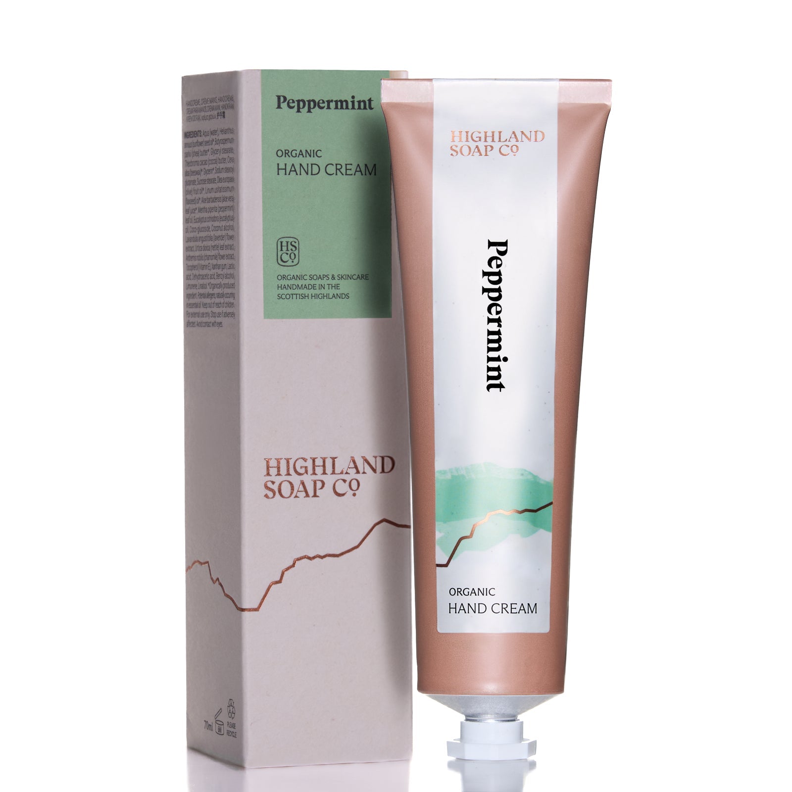 Organische Handcreme Pfefferminze 70ml — The Highland Soap Company, kühlend und erfrischend