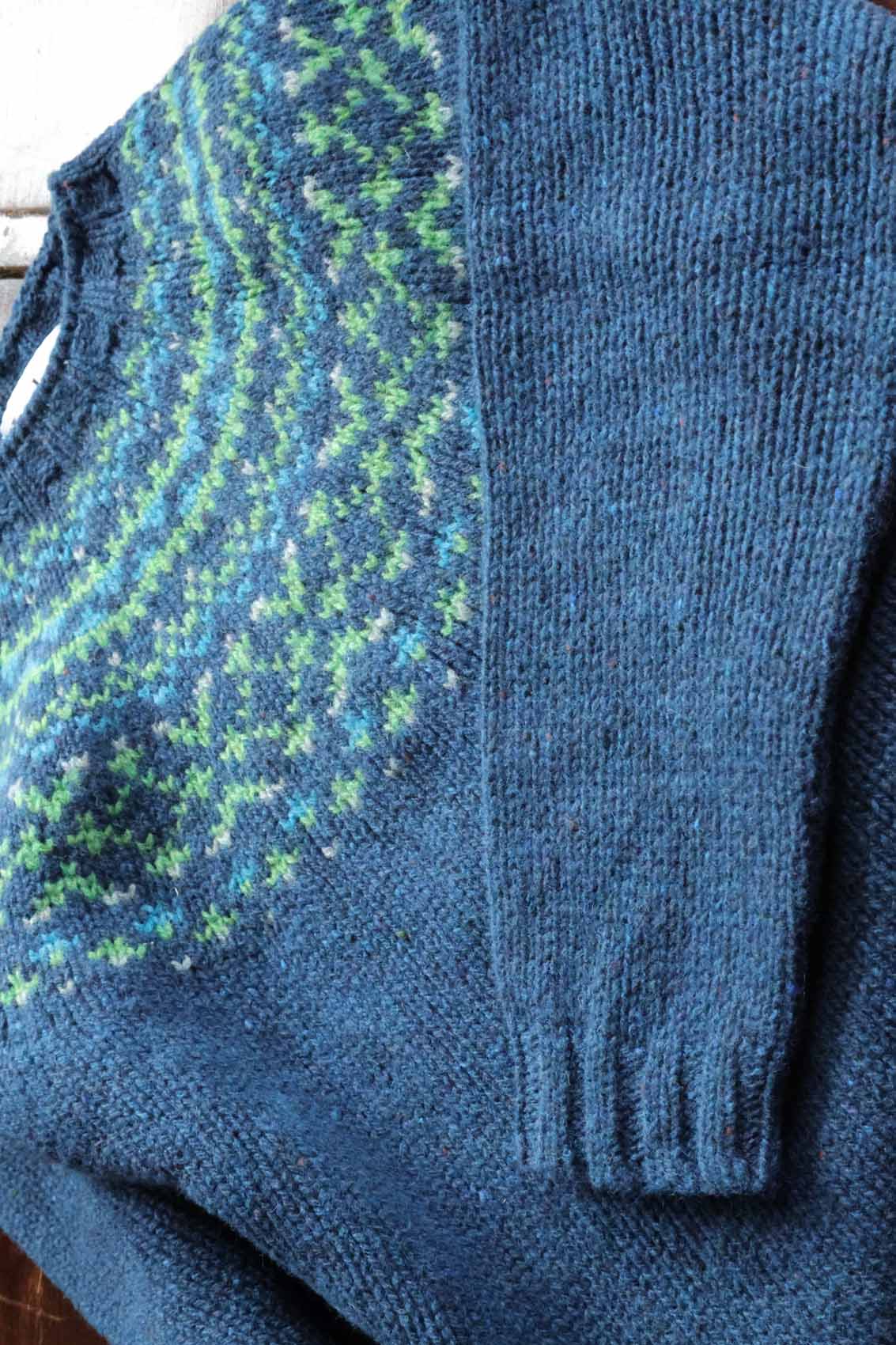 Fair Isle-Pullover Damen | Himmel